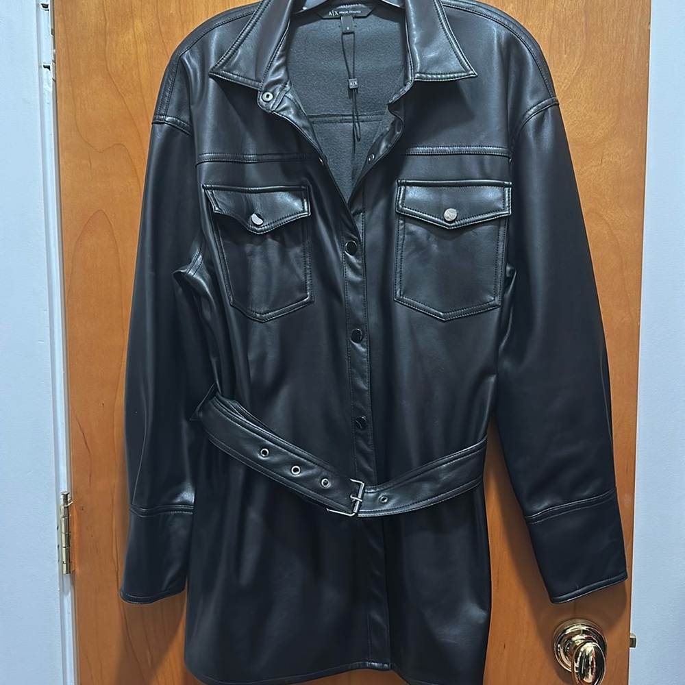 Armani exchange leather jacket